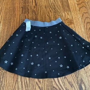 GAP Black Skater Skirt with Silver Star Accents